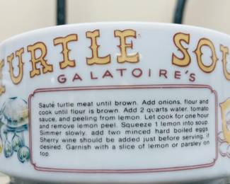 Vintage Ljubgberg Collection
   “Galatoire’s Turtle Soup”