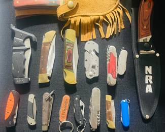 Collection of Pocket Knives and Buck Knives 