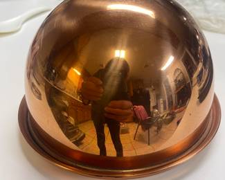 Lovely Vintage  Copper   Cheese/Butter Dish 