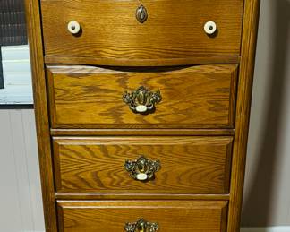 Oak Tall Boy Chest/Lingerie Chest 