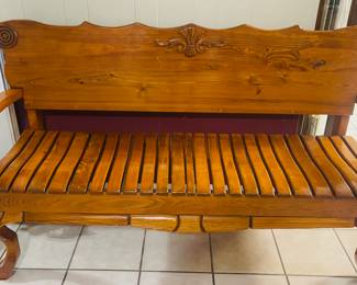 Gorgeous Handcrafted Cedar Bench 
     5’8” long
