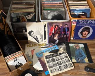 Tons of Vintage Vinyl Albums & Vintage 45’s & Vintage Cassette Tapes 
    Rock, Country & Jazz