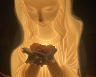 Lovely Madonna Holding Rose Nite Lite 