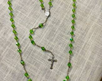 Vintage Glass Rosary