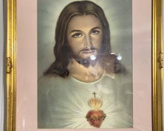 Beautiful Gold Framed
    Sacred Heart of Jesus 