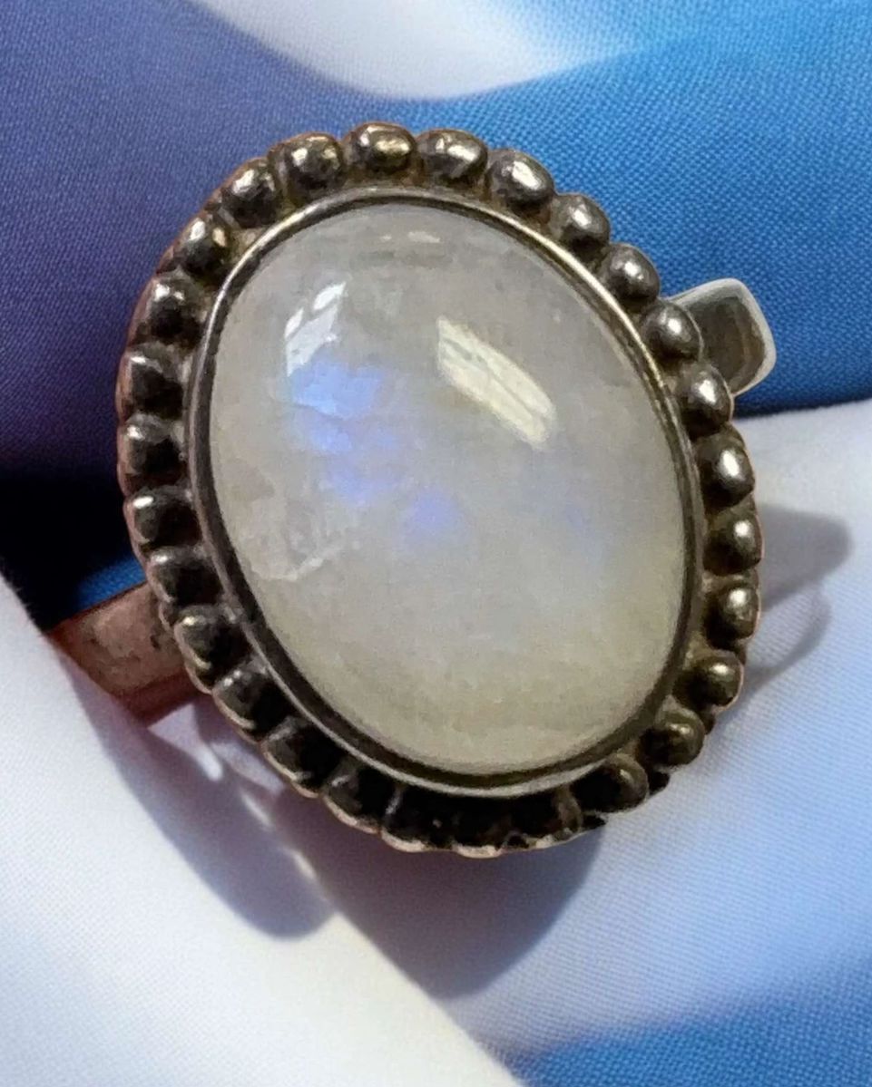 Blue Moonstone Sterling Ring