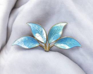 David Andersen Norway Sterling Enamel Brooch