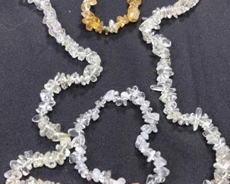 Quartz Chip Bead Necklace Bracelets