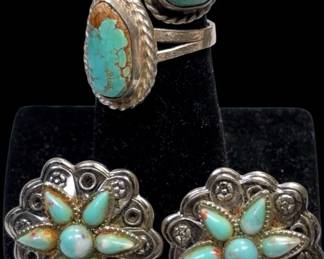 Navajo Style Rings Earrings