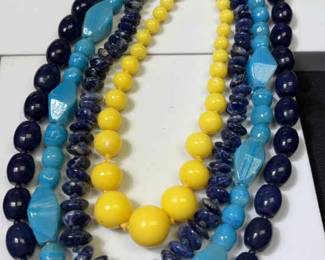 Glass Ceramic Chunky Statement Necklaces