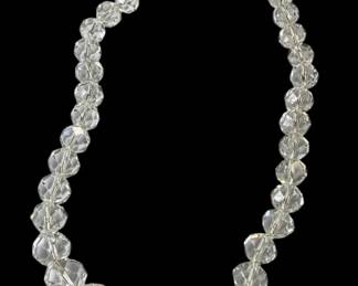Facet Quartz Graduated Bead Necklace