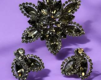 Weiss Earrings Brooch