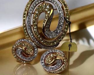 Crown Trifari Pin Earrings