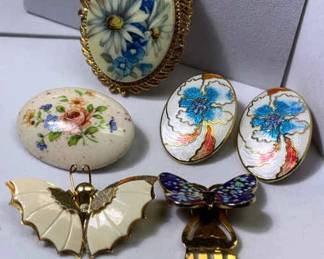 Floral Theme Costume Jewelry Pieces