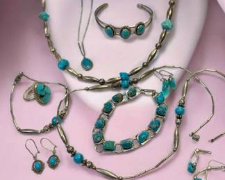 Turquoise NonTurquoise Jewelry Mix