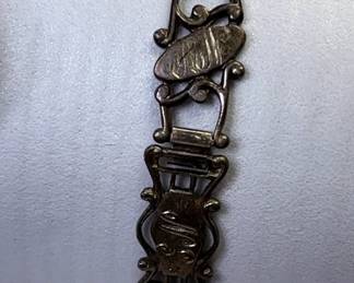 JMF Co Sterling ForgetMeNot Link Bracelet
