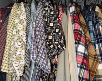 Warm flannel shirts sizes 15-15 1/2, and summer short sleeves Men's sizes 
