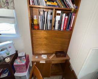 Midmodern 60's-70's  wall Secretary Book Shelf unit