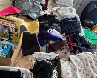 linens, blankets, mattress pads etc