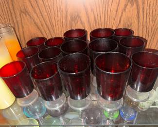 Amber stemware