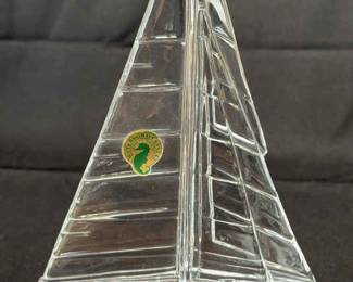 Waterford Lead Crystal Clear Sailboat Sculpture