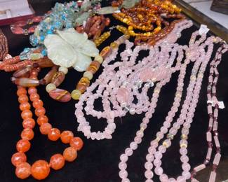 Select case of semi precious beaded necklaces  65% off