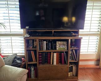 TV and book shelf