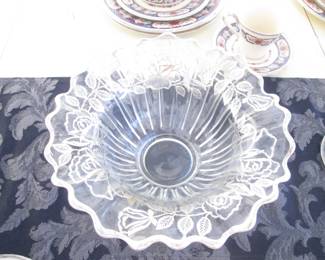 Collection of Vintage Glass Serving Pieces
