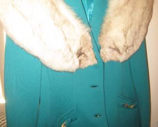 Fox Collar Trim on Ladies Jacket By Lilli Ann
