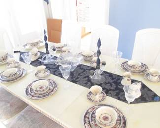 Lenox Fine China "Interlude" Table Settings + Lenox Crystal Stemware 