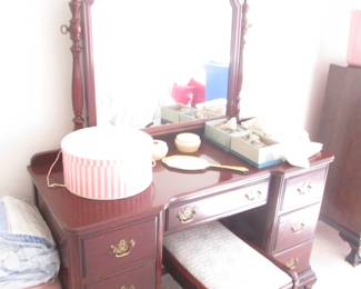 Vintage Vanity, Mirror & Bench