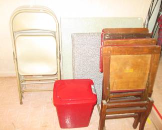 Wood Folding Chairs, Padded Seats