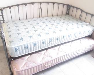 Metal-Framed Daybed, 2-Twin Mattresses  