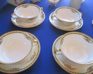 Vintage Noritake "Estelle" Cream Soup Bowls/Under Plates
