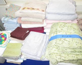 Assorted Bedding & Towels