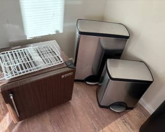 Small Refrigerators & Trash Bins 