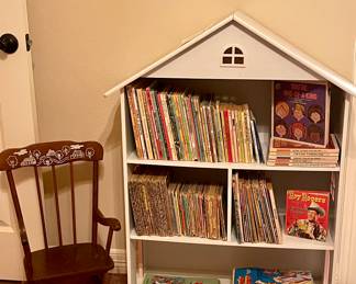 DOLL HOUSE, CHILDREN’S ROCKING CHAIR, VINTAGE CHILDREN’S BOOKS