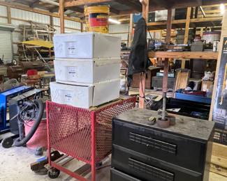 ROLLING METAL CART, TOOLS, STORAGE