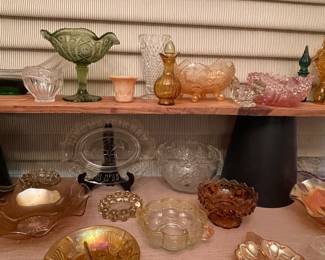 AMBER, PINK & GREEN GLASS