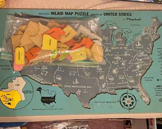 VINTAGE US MAP PUZZLE