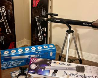 TASCO NOVICE TELESCOPES, CELESTRON POWERSEEKER TELESCOPE 