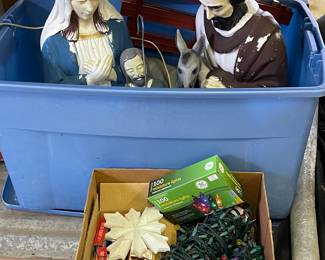BLOW MOLD NATIVITY, CHRISTMAS DECOR, CHRISTMAS TREES