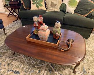 Dropleaf coffee table, Asian decor