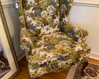Vintage wingback chair 1 of 2