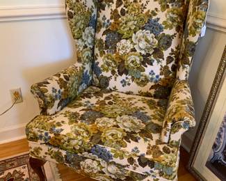 Vintage wingback chair 2 of 2