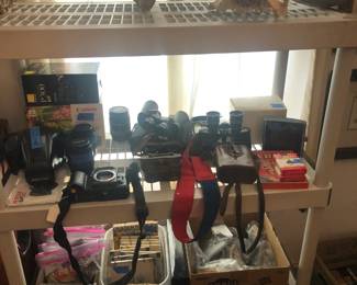 cameras, boyscout collectibles, horns