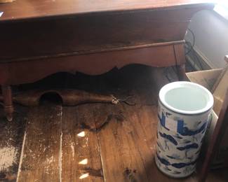 very large antique dough box/table