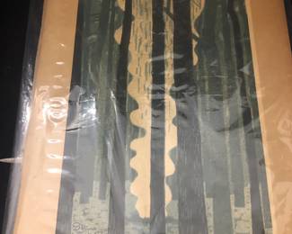 modernist Japanese woodblock