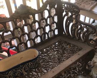 wonderful cast iron garden bench