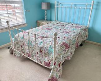 White Iron Bed